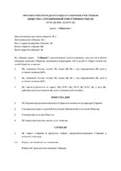 Протокол общего собрания участников ООО о назначении аудитора